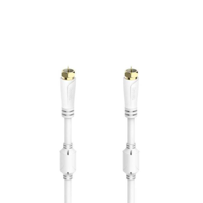 HAMA Coaxial antenna cable SAT, F-Plug - F-Plug, 1.5 m, 100 dB, 205251
