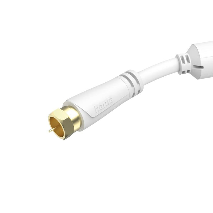 HAMA Coaxial antenna cable SAT, F-Plug - F-Plug, 1.5 m, 100 dB, 205251