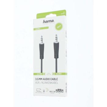Audio cable HAMA, 3.5mm jack male - 3.5mm jack male, 1.5m, Black
