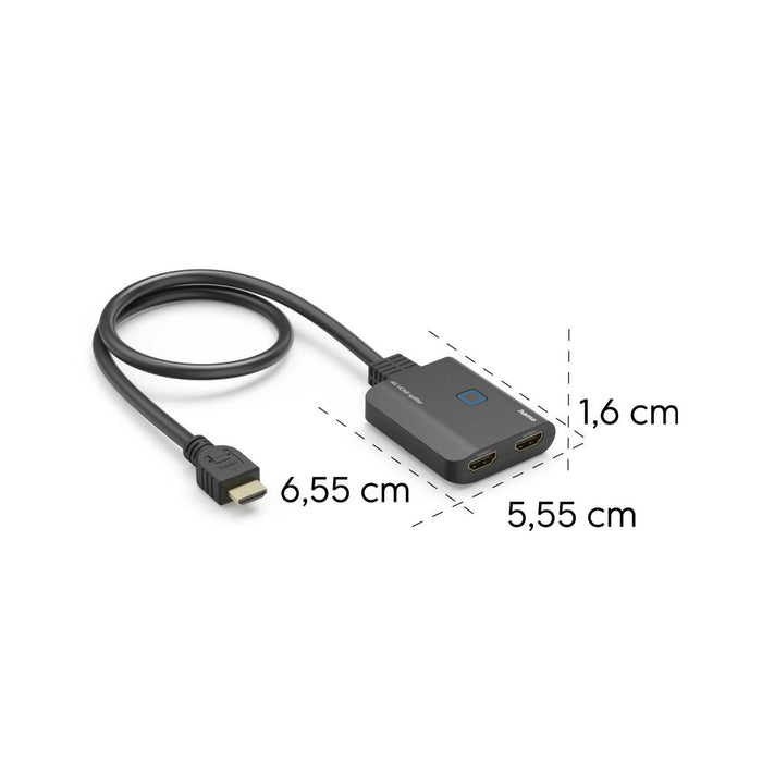 HAMA Splitter 4K HDMI male - 2 x HDMI female, black