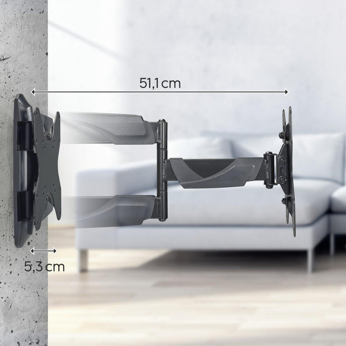 Wall mount for TV, FULLMOTION, up to 48", 2 arms, 220827