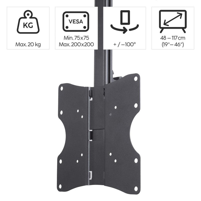 HAMA TV stand for ceiling mounting, 117 cm (46"), up to 20 kg, 220876