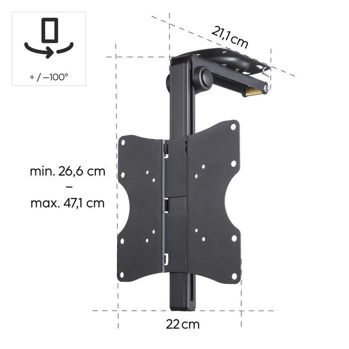 HAMA TV stand for ceiling mounting, 117 cm (46"), up to 20 kg, 220876
