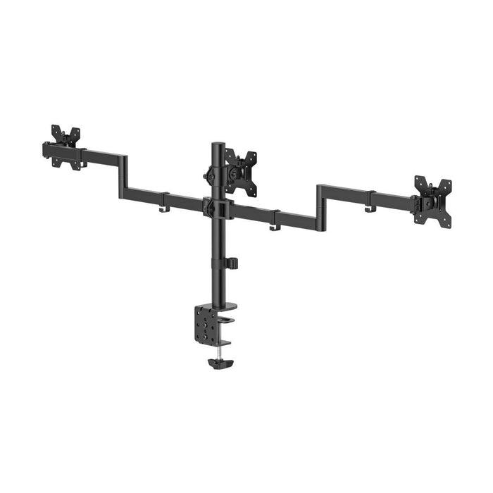 HAMA 3-Monitor Stand, Adjustable Height, 13" - 27"
