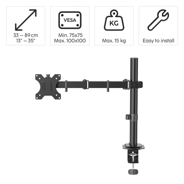 HAMA Desk monitor stand (13" - 35"), adjustable, 2 arms, 12kg