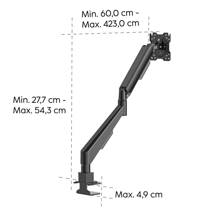 HAMA Desk monitor stand, 17"-35", adjustable, gas spring