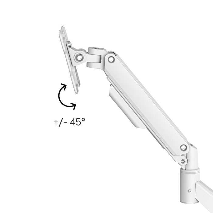 HAMA Desk monitor stand, 17"-35", adjustable, gas spring, white