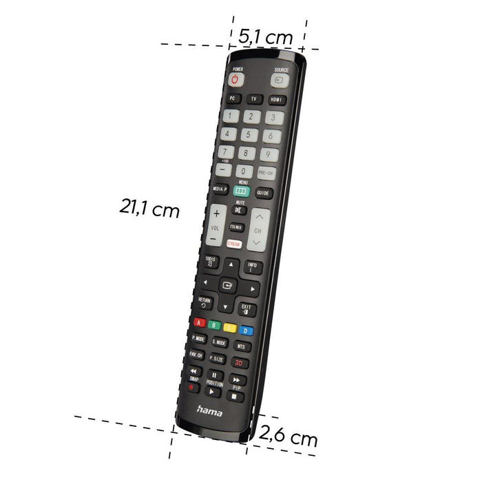 HAMA Universal remote for Samsung TV, IR, learnable, illuminated buttons