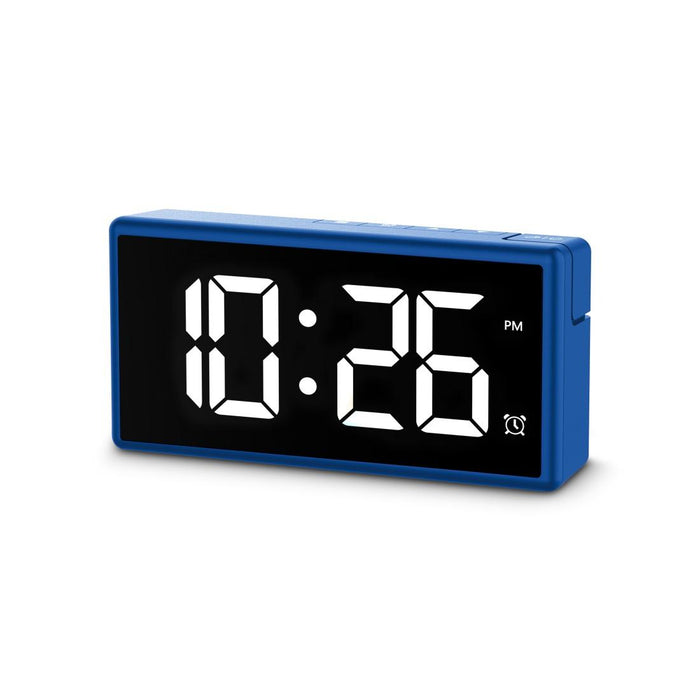 HAMA Digital clock "Ibiza", multi-color display, with USB charging function, blue