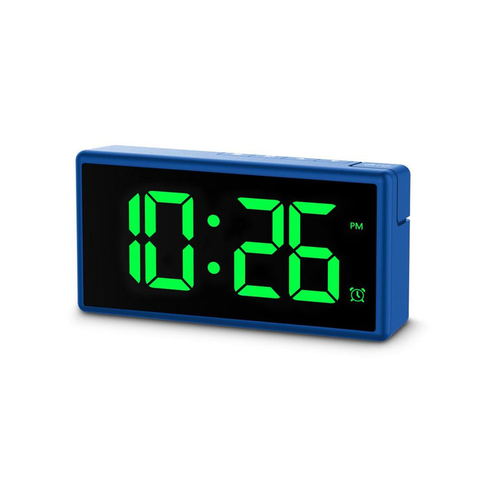 HAMA Digital clock "Ibiza", multi-color display, with USB charging function, blue