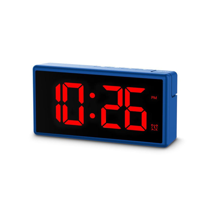 HAMA Digital clock "Ibiza", multi-color display, with USB charging function, blue