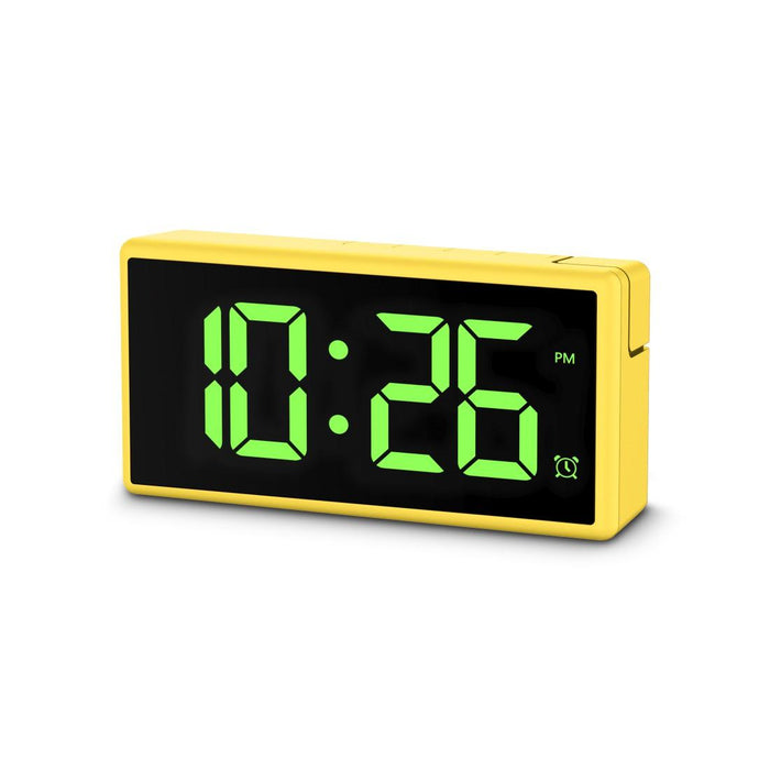 HAMA Digital clock "Ibiza", multi-color display, with USB charging function, yellow