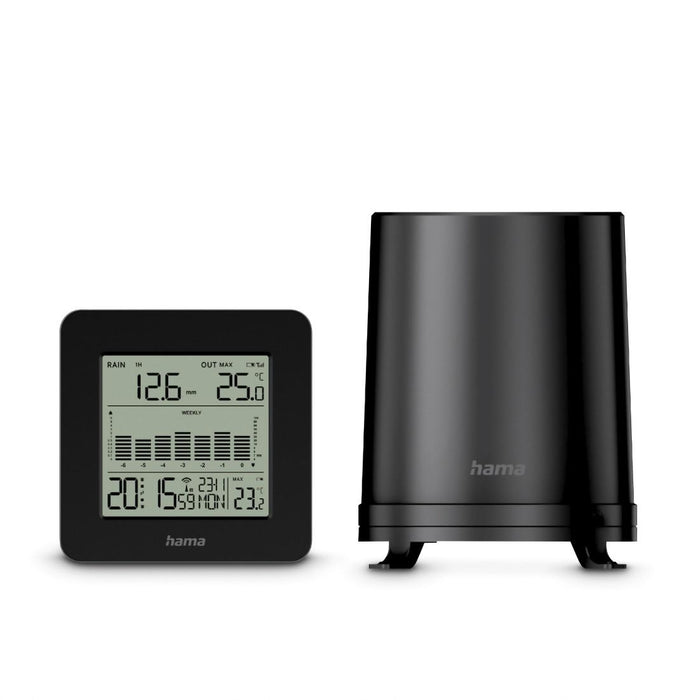 HAMA Electronic weather station "Mykonos" with radio pluviometer (rain gauge)