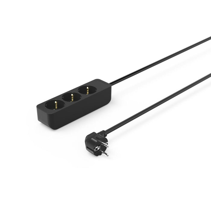 HAMA 3-socket power strip, 1.4m, black
