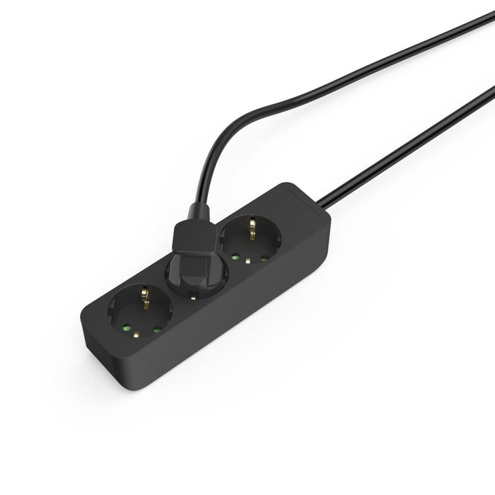 HAMA 3-socket power strip, 1.4m, black