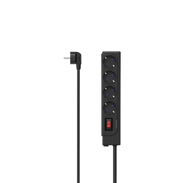 HAMA 3-socket power strip, 1.4m, black