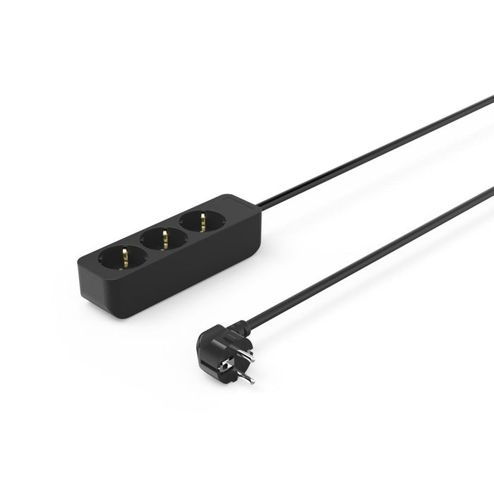 HAMA 3-socket power strip, 1.4m, black