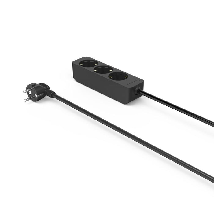 HAMA 3-socket power strip, 1.4m, black