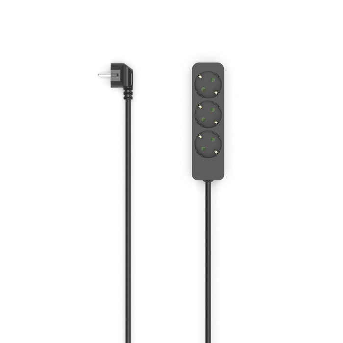HAMA 3-socket power strip, 1.4m, black