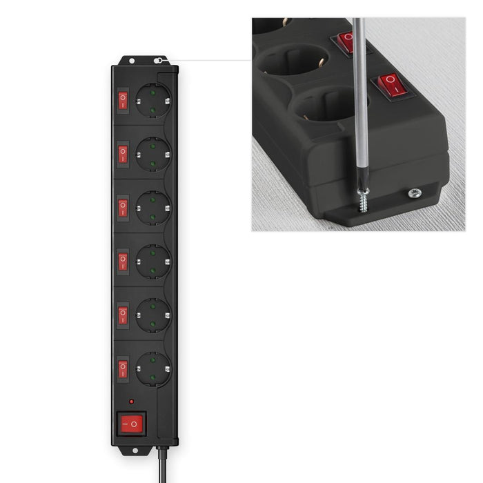 HAMA Power strip 6 sockets, 1.4m, 223160
