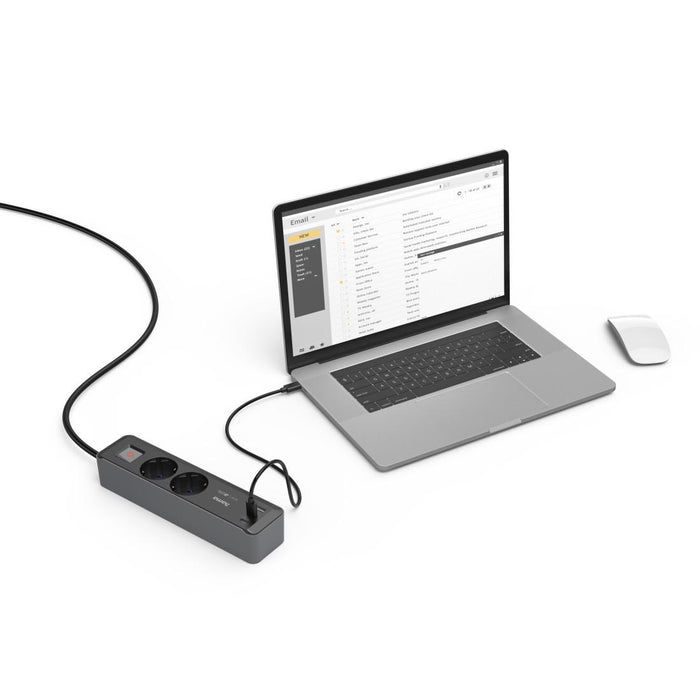 Hama power strip, 2-socket, 1.4 m, 223188