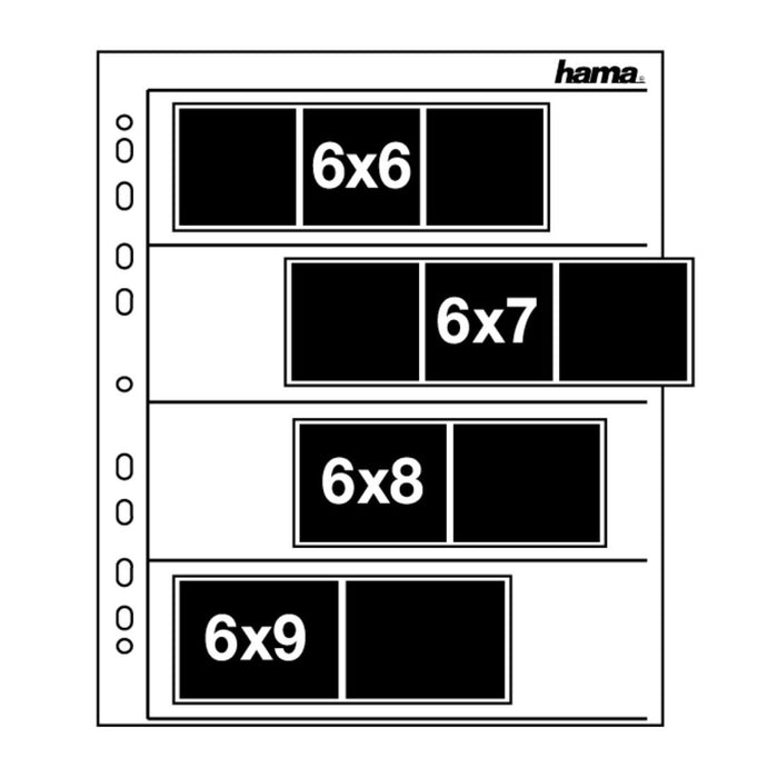 Envelopes for negatives HAMA 02259, 6 x 7 cm, 100 pages.