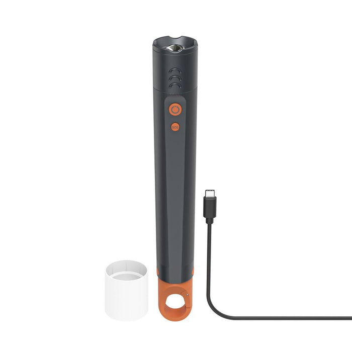 HAMA LED Flashlight FLX1200-C, rechargeable, shockproof, aluminum, 4 modes + SOS