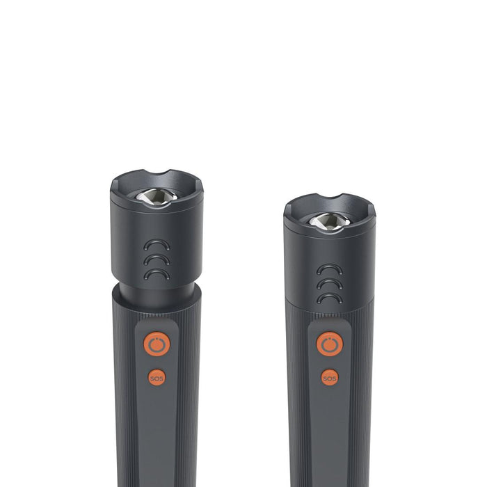 HAMA LED Flashlight FLX1200-C, rechargeable, shockproof, aluminum, 4 modes + SOS