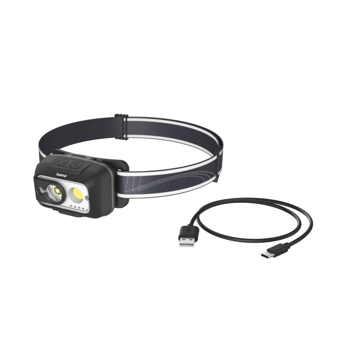 HAMA Headlamp/ LED "HL500-C", USB-C, 4 Modes