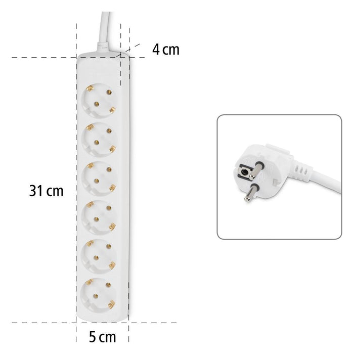 HAMA power strip, 6 sockets, 30383