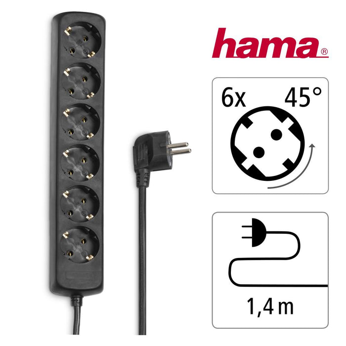 HAMA power strip, 6 sockets, 30393