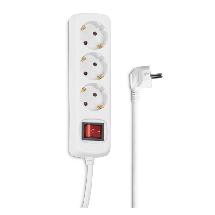 Power strip HAMA 30535 3 sockets, 3m, white with on/off button, child protection