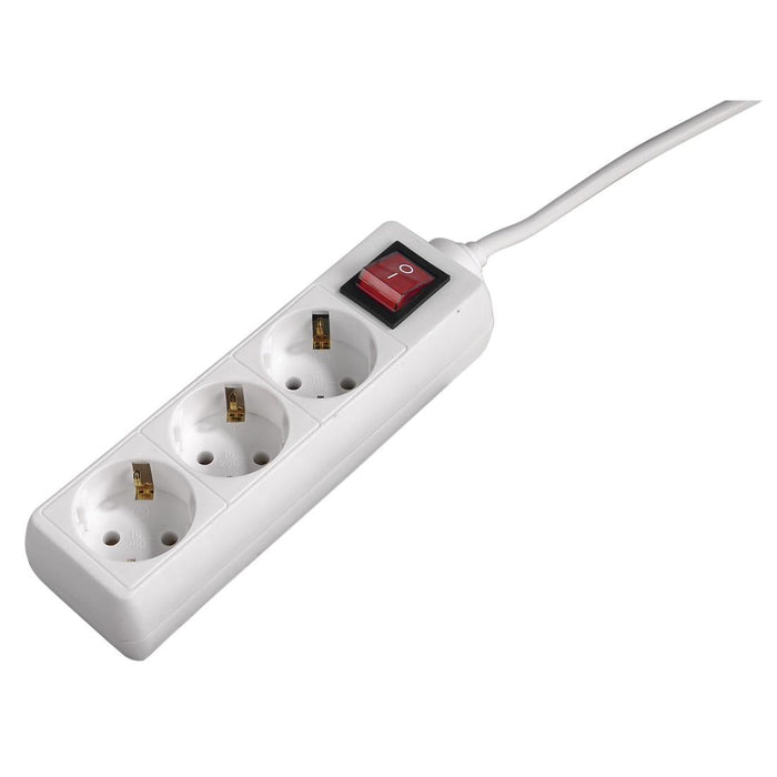 Power strip HAMA 30535 3 sockets, 3m, white with on/off button, child protection