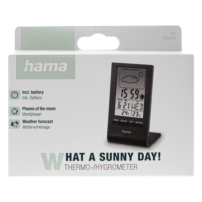 WEATHER STATION THERMOMETER+CLOCK HAMA 75297