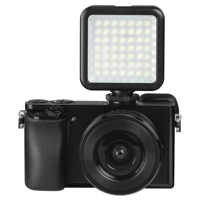 LED lamp Hama 49 BD, for additional lighting of recordings with camera and smartphone, Black