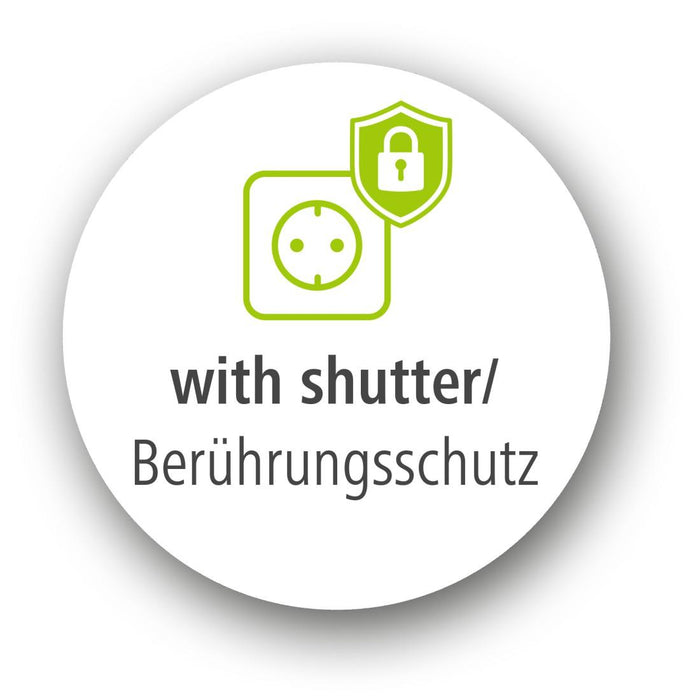 Extension power cable HAMA Profi, Shuko male, Shuko female, 5 m, White