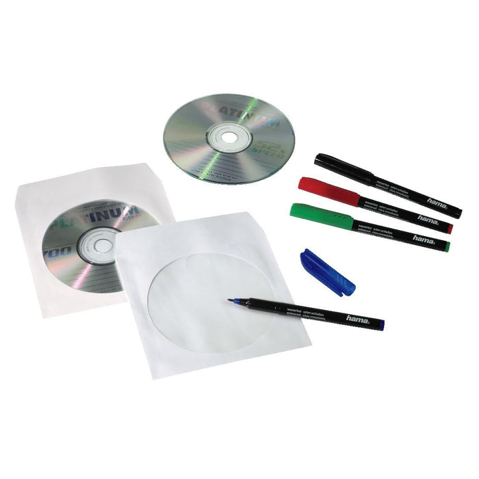 Paper bags 1 pc. CDs, 50 pcs in a package HAMA, white