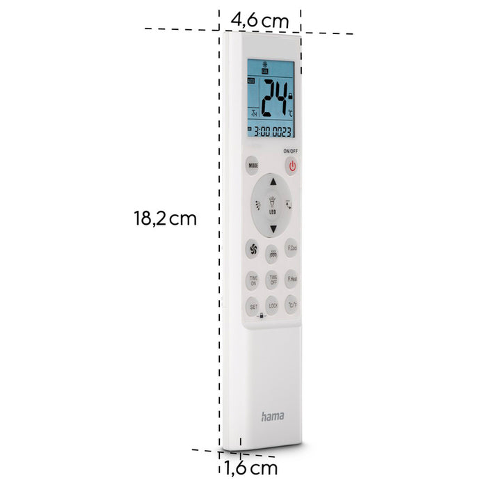HAMA Universal remote control for air conditioner, wall mount