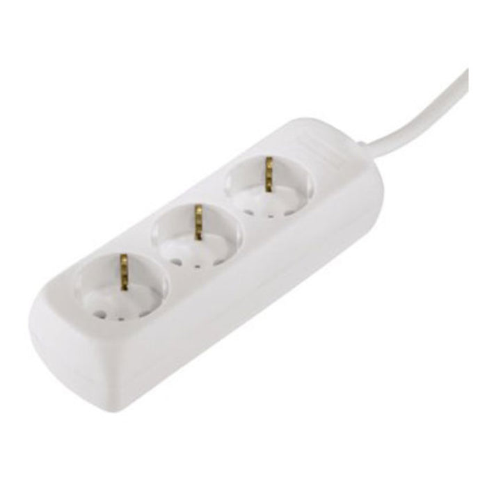 HAMA 3-socket power strip, 1.4m, white