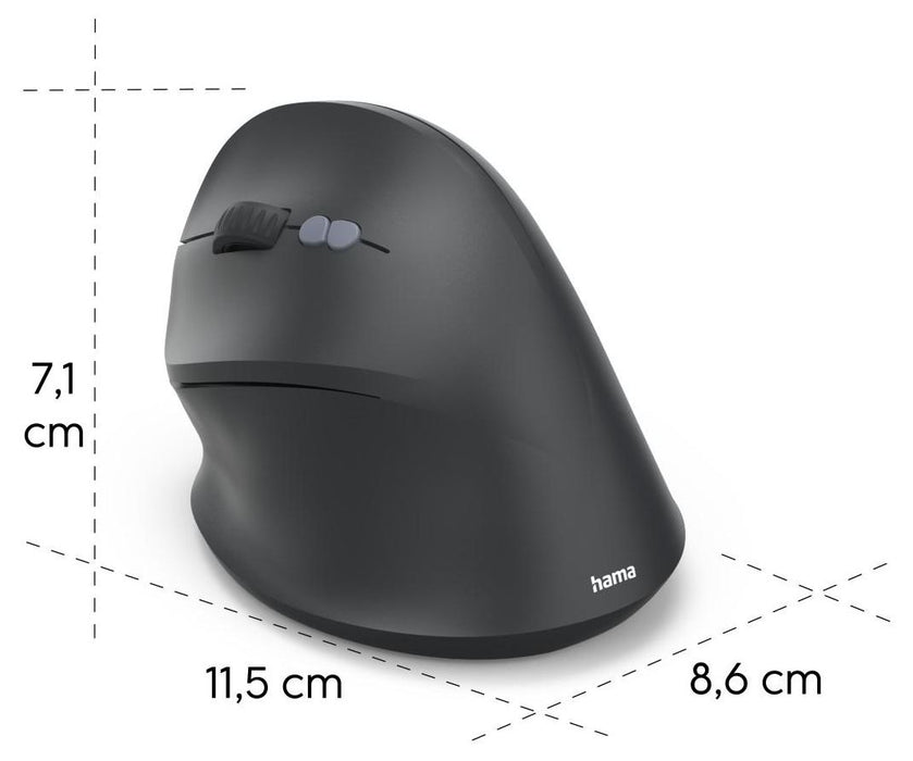 HAMA Wireless Ergonomic Mouse EMW-500L/for left hand/, black