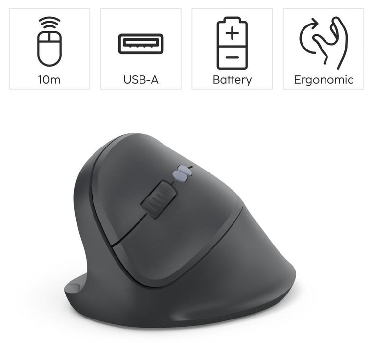 HAMA Wireless Ergonomic Mouse EMW-500L/for left hand/, black