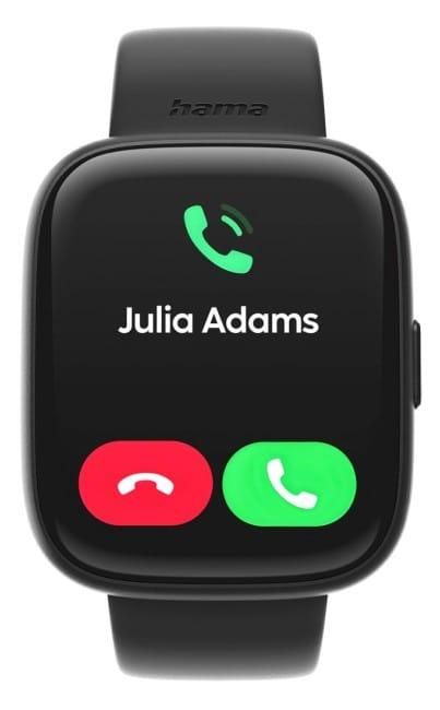 HAMA Smartwatch "4000", call function, sleep analysis, waterproof, 46 mm, black