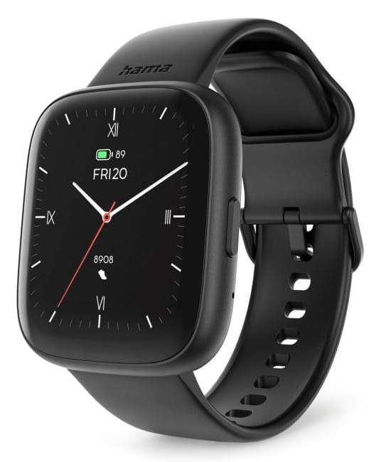 HAMA Smartwatch "4000", call function, sleep analysis, waterproof, 46 mm, black