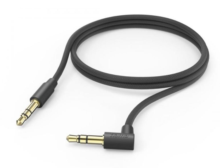 HAMA Aux audio cable, 3.5 mm jack - 3.5 mm jack, angled 90°, 1m