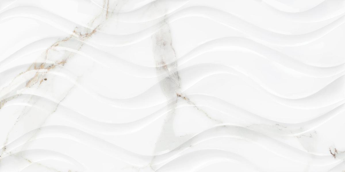 WALL TILE 25X50 DELPHI WAVE WHITE