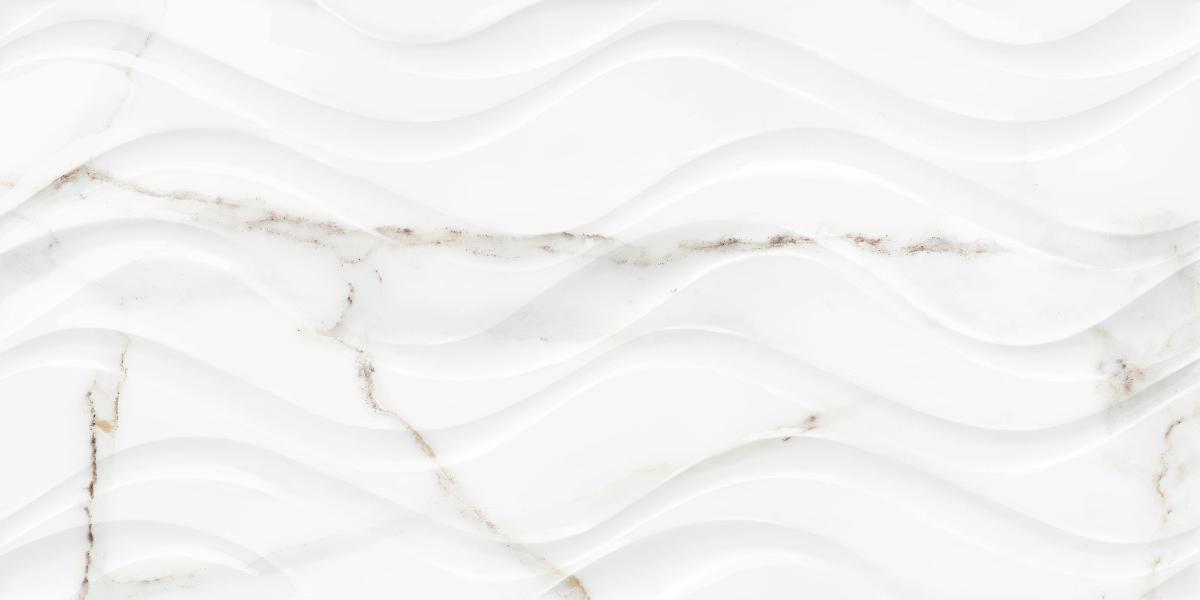 WALL TILE 25X50 DELPHI WAVE WHITE