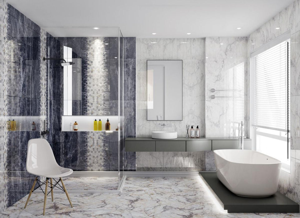 WALL TILE 24.4X74.4 JOYA LINES WHITE