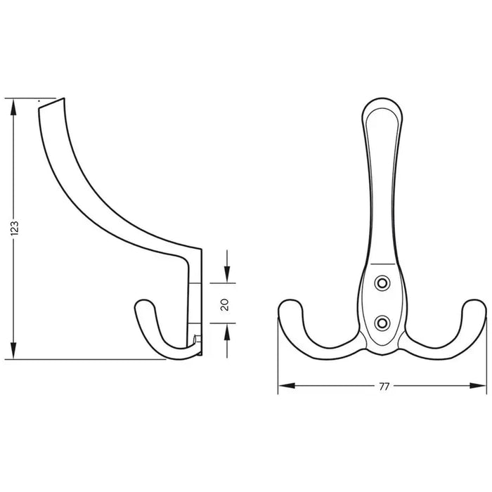 HANGER 123X77 MM BRASS POLISHED HAEFELE - Мебелни дръжки и закачалки<<<Обков<<<Мебели и интериор<<<Praktiker&&&Мебелни