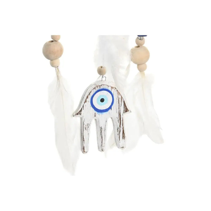 Hanging decoration DKD Home Decor Blue White Feather Mediterranean (14 x 5 x 45 cm) (2 Units) - Декорация и