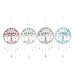 Hanging decoration DKD Home Decor Tree Blue White Grey Pink 33 x 3 x 81 cm (4 Units) - Декорация и Осветление<<<Дом